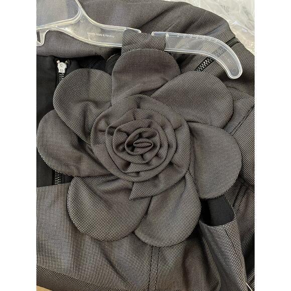 NUE by Shani Size 10 NWT Sleeveless Gunmetal Shaping Corset Midi Dress Flower - Picture 11 of 11